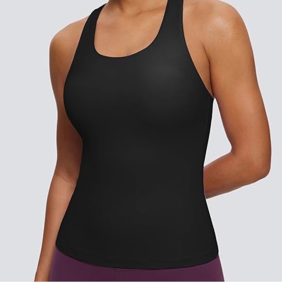CRZ YOGA Butterllux Women’s Workout Tank Top - Black, Pink, Light Gray - Picture 6 of 6